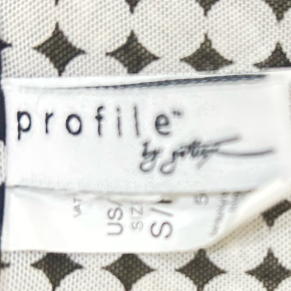 Profiles by Gottex dolce vita mesh v neck Black & White Swim Cover-Up size small - Picture 13 of 14